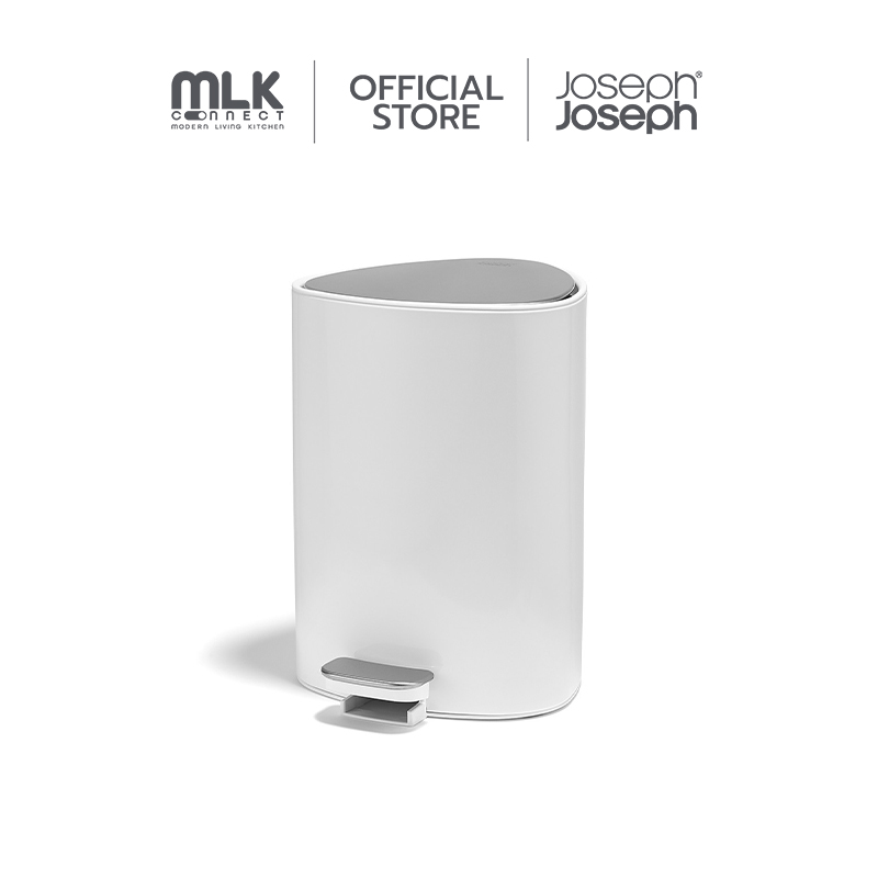 ถังขยะสแตนเลสความจุ 5 ลิตร JOSEPH JOSEPH รุ่น EASYSTORE 5L สี GLOSS WHITE N7000002